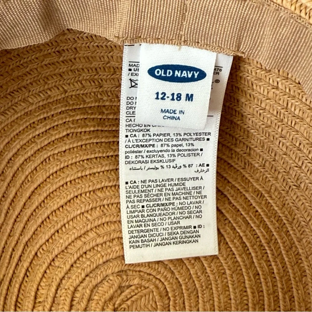 Girl’s Old Navy 12-18 Month Sun Hat with White Bow